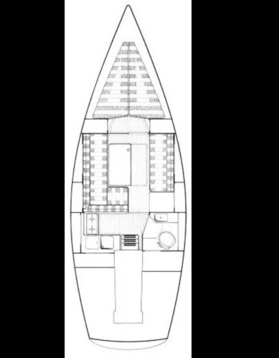 Sailboat Dehler Duetta 86LS Plano del barco