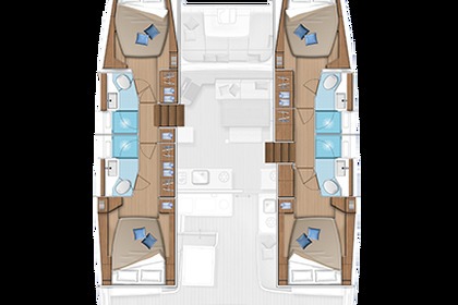 Location Catamaran Lagoon-Bénéteau Lagoon 46 - 4 + 2 cab. Pomer