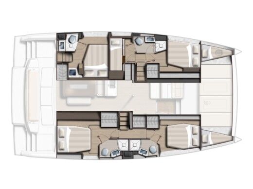 Catamaran Bali - Catana 4.6 Boat layout