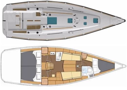 Sailboat Beneteau First 40.7 Boat layout