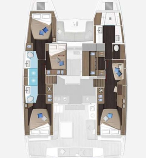 Catamaran Lagoon 51 Plano del barco