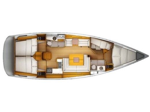 Sailboat Jeanneau Sun Odyssey 439 Planimetria della barca