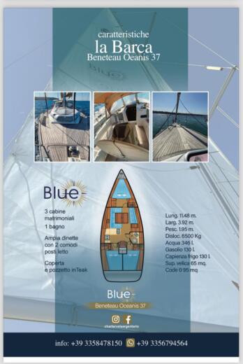 Sailboat Beneteau Oceanis 37 Plano del barco