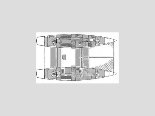Catamaran Centaurus 35 Boot Grundriss