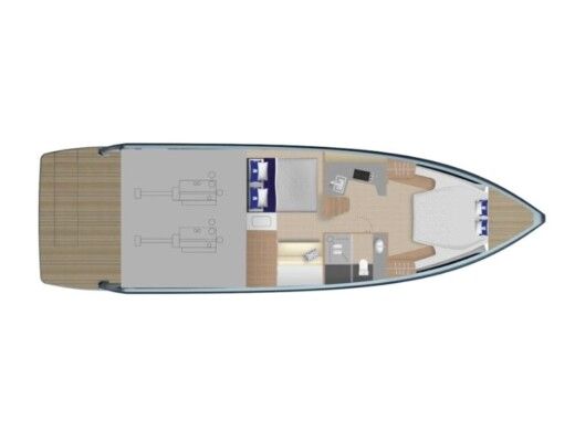 Motorboat  Fjord 41 XL boat plan