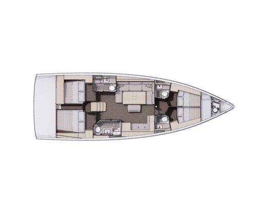 Sailboat  Dufour 470 Boot Grundriss