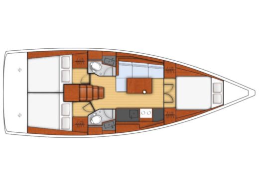 Sailboat Beneteau Oceanis 38.1 Plan du bateau