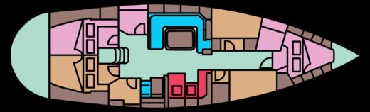 Sailboat Bavaria 49 boat plan