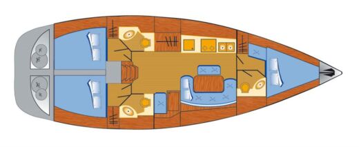 Sailboat Beneteau Cyclades 43.3 boat plan