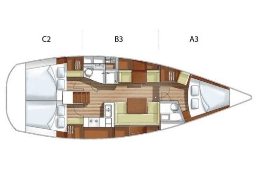 Sailboat HANSE 400 Plan du bateau