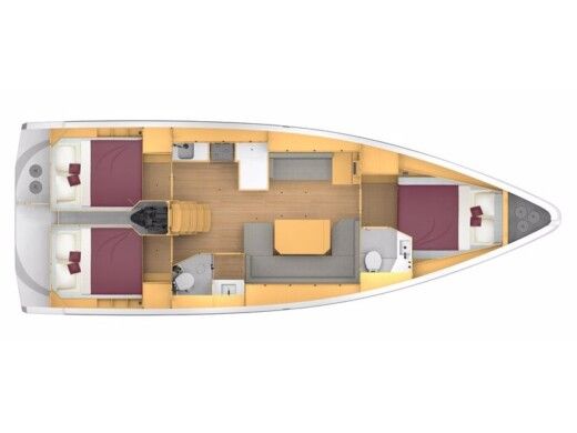 Sailboat Bavaria 42 Boat design plan