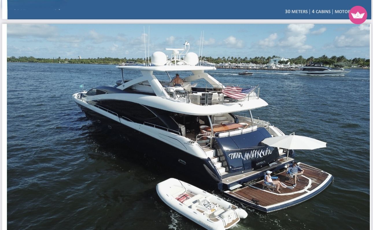 Yacht Sunseeker KBN 30m Amazing yacht with 4 cabins B64! Sunseeker KBN 30m Amazing yacht with 4 cabins B64! 4000cv