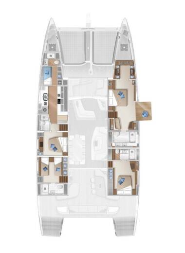 Catamaran Lagoon Lagoon Seventy 7 Boot Grundriss