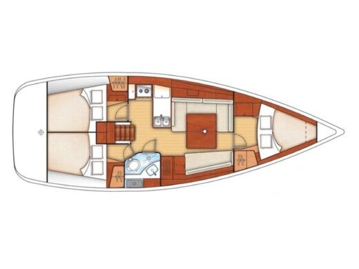 Sailboat Beneteau Oceanis 37 Boat layout
