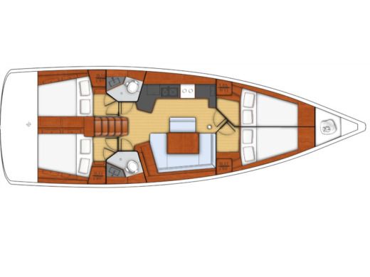 Sailboat BENETEAU OCEANIS 45 Boat layout