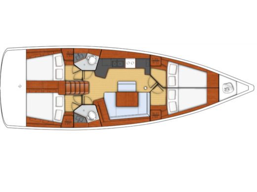 Sailboat BENETEAU OCEANIS 45 boat plan