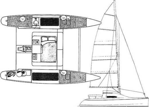 Catamaran Woods Catamaran Elf 26 boat plan