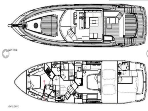 Motor Yacht SUNSEEKER Predator 64 boat plan