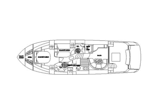 Motorboat Moa Garin GR 49 Cruiser Plano del barco