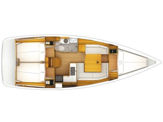 Sailboat JEANNEAU SUN ODYSSEY 379 Plan du bateau