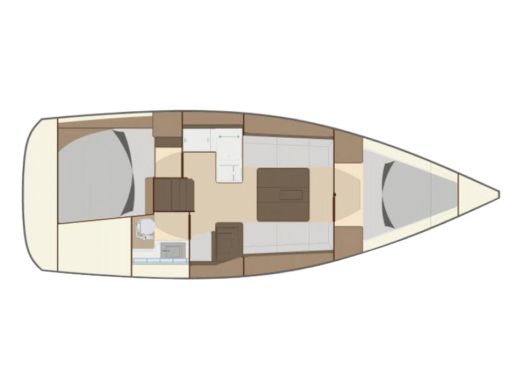 Sailboat  Dufour 335 boat plan