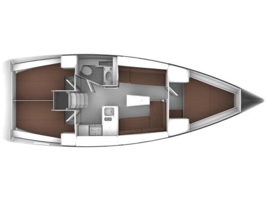 Sailboat Bavaria Cruiser 37 boat plan