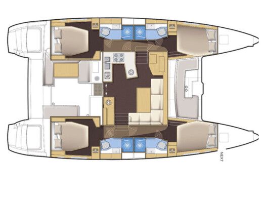 Catamaran LAGOON 450 F METRA boat plan