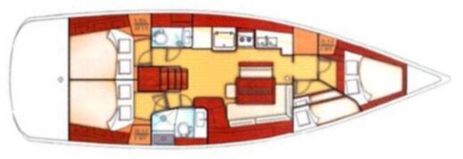 Sailboat Beneteau Oceanis 46 Boat layout