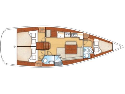 Sailboat Beneteau Oceanis 40 Boat layout