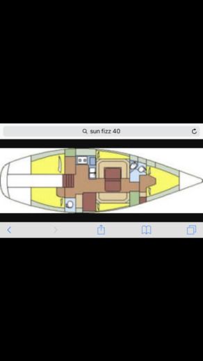 Sailboat Jeanneau Sun Fizz 40,1 Boat layout