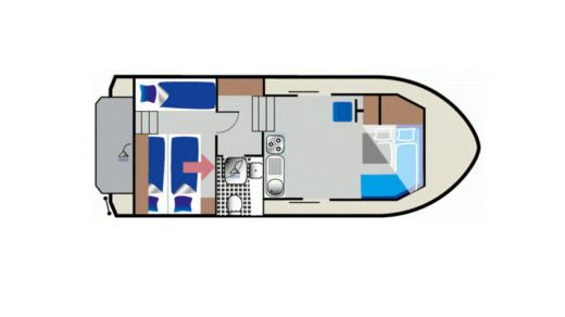 Houseboat Kormoran 940 (ZEU) boat plan