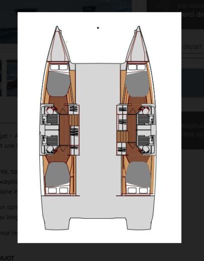 Catamaran FOUNTAINE PAJOT ASTREA 42 Boot Grundriss