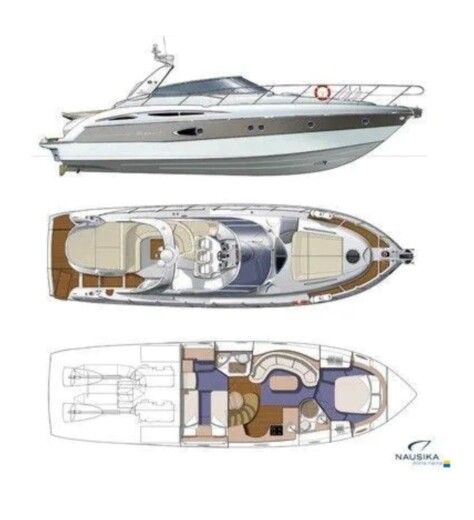 Motorboat Cranchi 47 Méditerranée Boot Grundriss