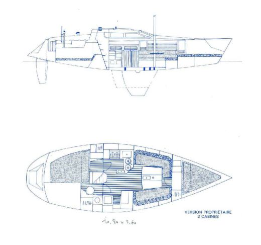 Sailboat KIRIE - FEELING Feeling 1090 Boat design plan