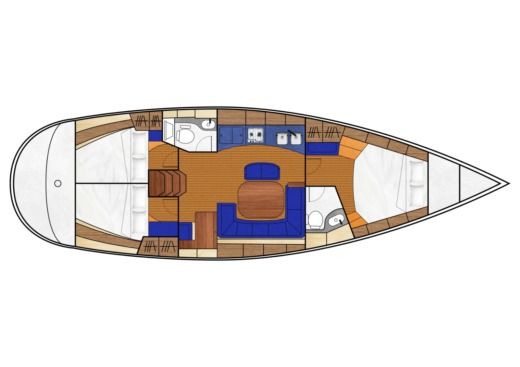 Sailboat Bavaria 44c Plano del barco