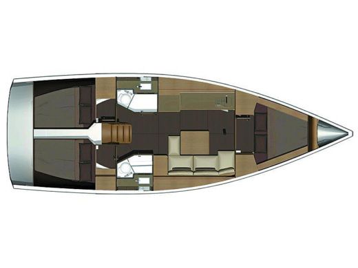 Sailboat DUFOUR 382 GL Boat layout