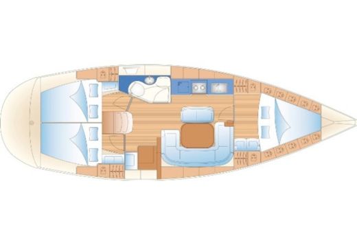 Sailboat Bavaria 38 Cruiser Boat layout