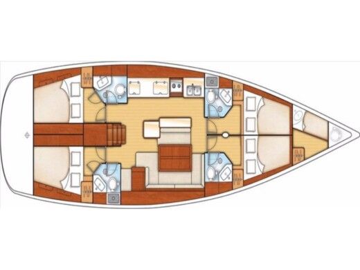 Sailboat  Oceanis 50 Family boat plan