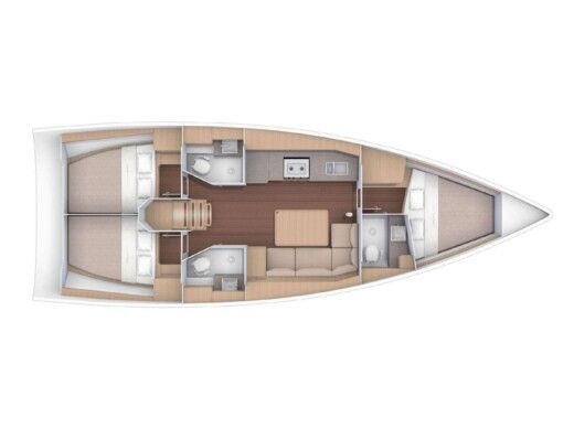 Sailboat  Dufour 390 boat plan