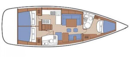 Sailboat Beneteau Oceanis 46 Plano del barco