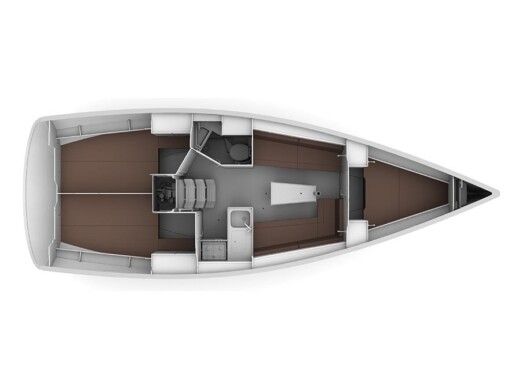 Sailboat BAVARIA CRUISER 34 Boot Grundriss