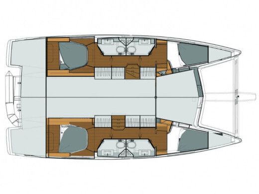 Catamaran Fountaine Pajot Lucia 40 Boat layout