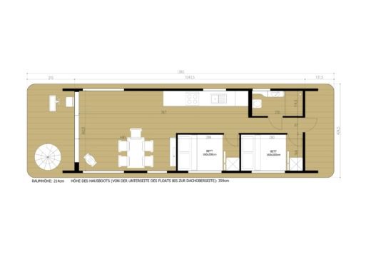 Houseboat WOMA D13 Boat layout