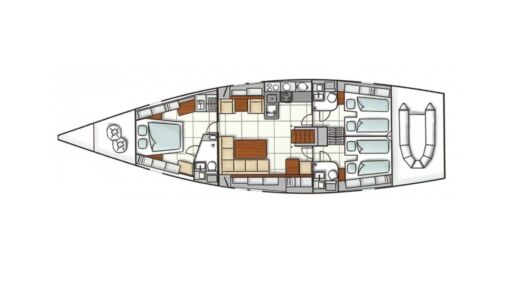 Sailboat Hanse 540e Plano del barco