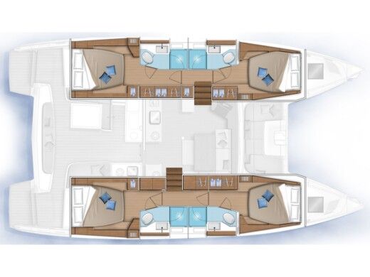 Catamaran  Lagoon 46 Luxe A/C Boat design plan