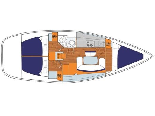Sailboat Sunsail 38 boat plan