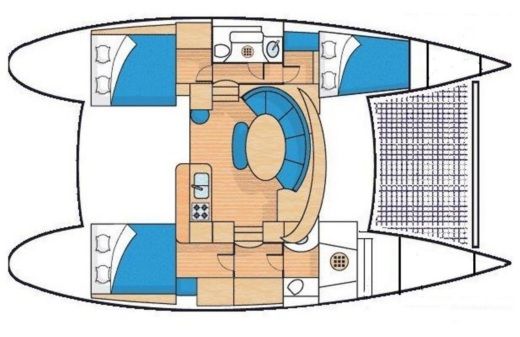 Catamaran LAGOON 380 Plano del barco