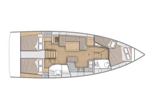 Sailboat  Oceanis 40.1 Boat layout