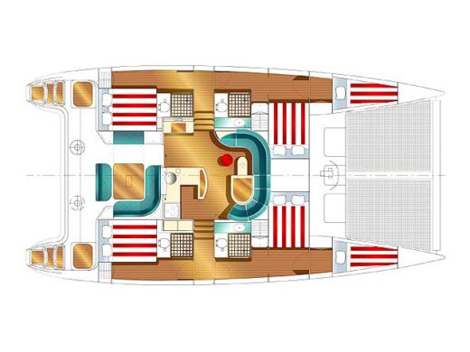 Catamaran Nautitech 47 boat plan