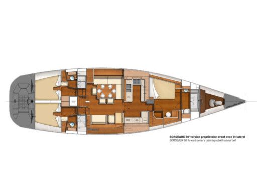 Sailboat  Bordeaux 60 Planimetria della barca